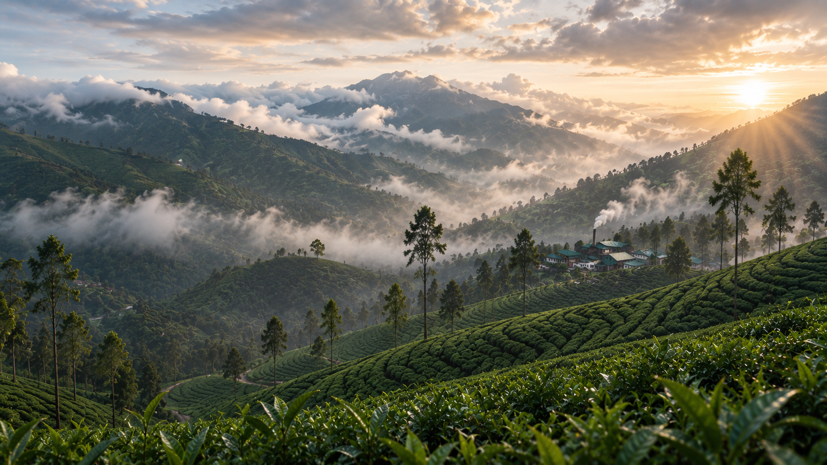 Misty Darjeeling Tea Garden